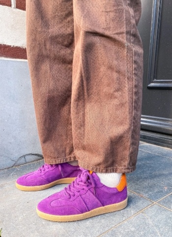 DWRS label CHUNKY Dames Lage Sneakers, paars
