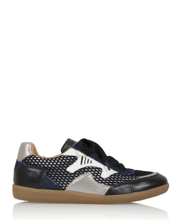 DWRS label  Leather Dames Lage Sneakers, zwart
