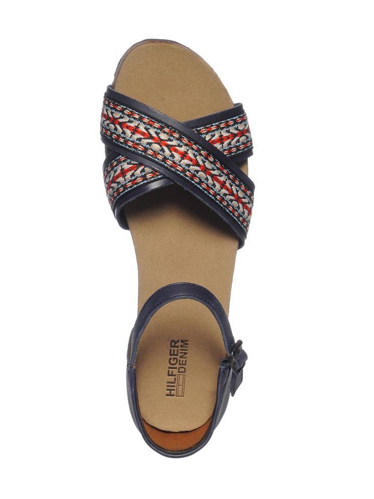 Tommy Hilfiger Dames J5 sandalen, marineblauw