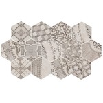 Marazzi Clays 18,2X21 Mm7z Cement Grey Hexagon Decor, afname per doos van 0,46 m²