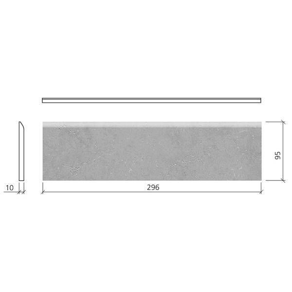 Mosa. Tegels. Core Collection Terra Plint 9,5X30 225 Bp L Koelgrijs, afname Per Stuk