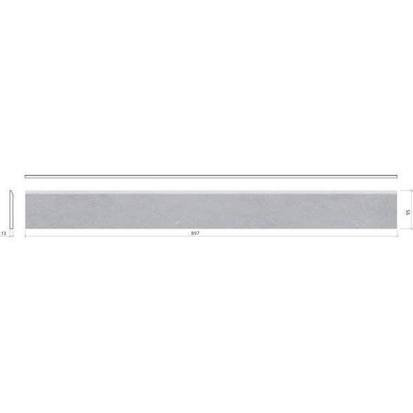 Mosa Core Collection Terra Plint 9,5X90 203Bp Zwart Mat , afname Per Stuk