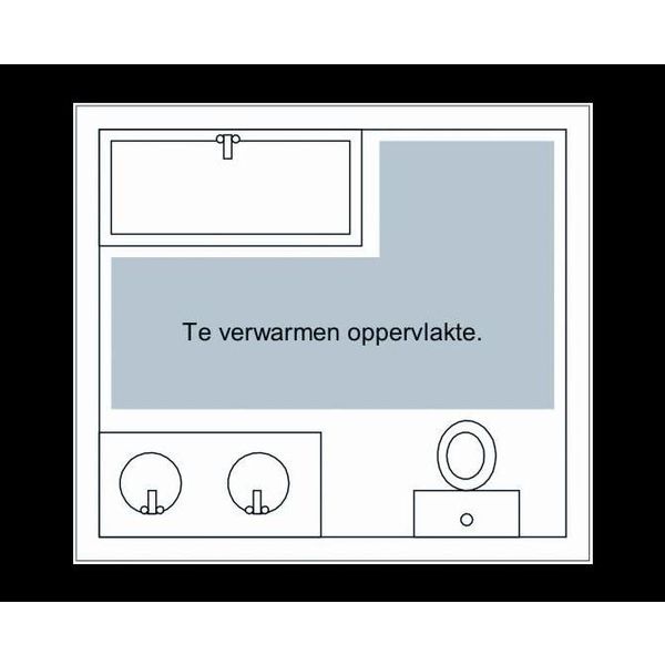 Heatel elektrische vloerverwarming Comfortmat 0,5 m² 160W/m²