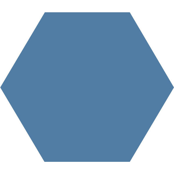 Winckelmans Hexagon 10 cm Bleu Fonce (BEF), 9 mm dik, afname per doos van 0,42 m²