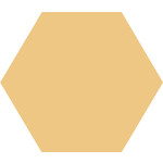 Winckelmans Hexagon 10 cm Cognac (COG), 9 mm dik, afname per doos van 0,42 m²