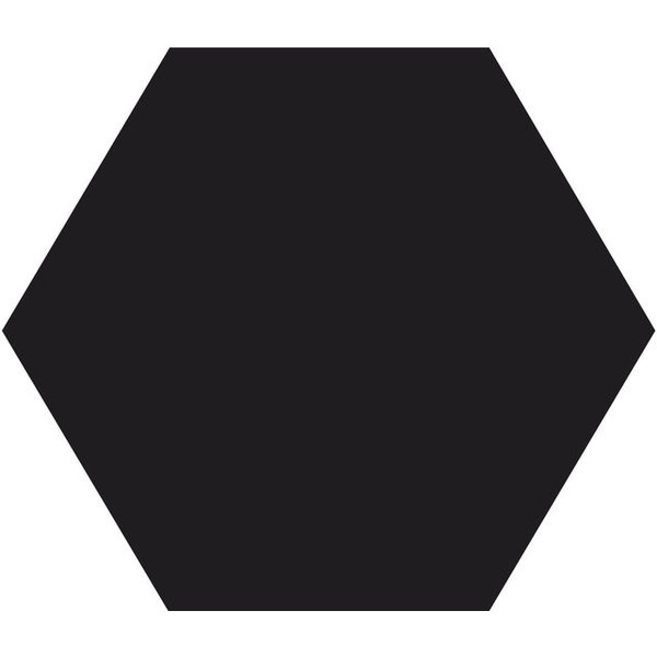 Winckelmans Hexagon 10 cm Noir (NOI), 9 mm dik, afname per doos van 0,42 m²