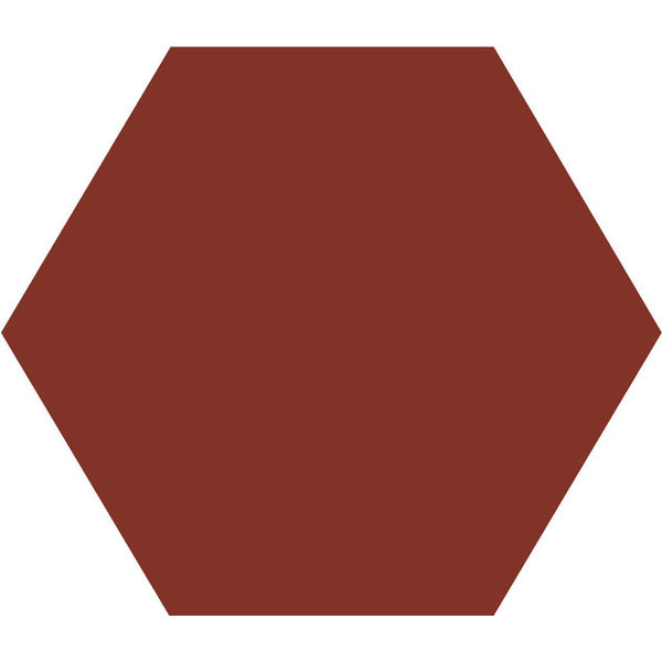 Winckelmans Hexagon 10 cm Rouge (ROU), 9 mm dik, afname per doos van 0,42 m²