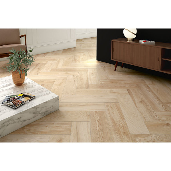 Ermes Aurelia Xyla Faggio 20,2x80,2 cm niet gerectificeerd, afname per doos van 1,3 m²