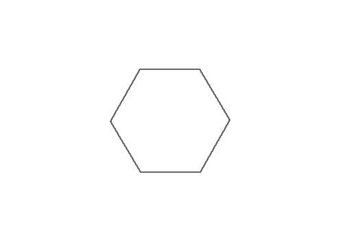 10 cm hexagon