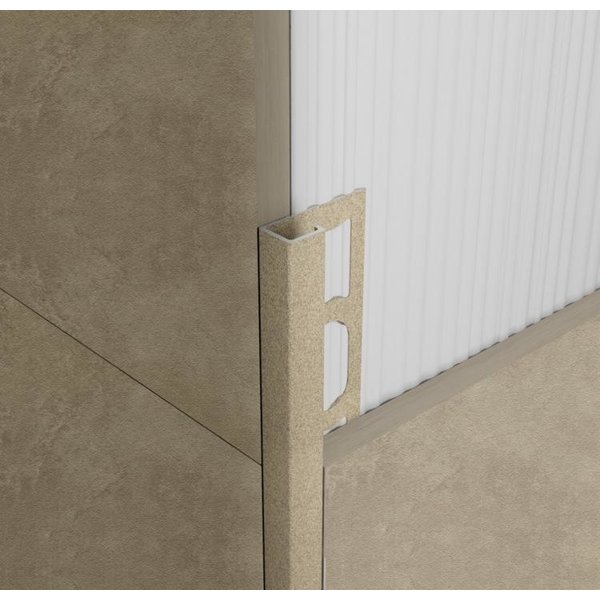 Profilpas tegelprofiel Proangle Q greige a 270 cm, aluminium gecoat