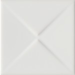 Mosa Kho Liang Le Collection 10X10 16903 Piramide Wit Glans, afname per doos van 0,5 m²