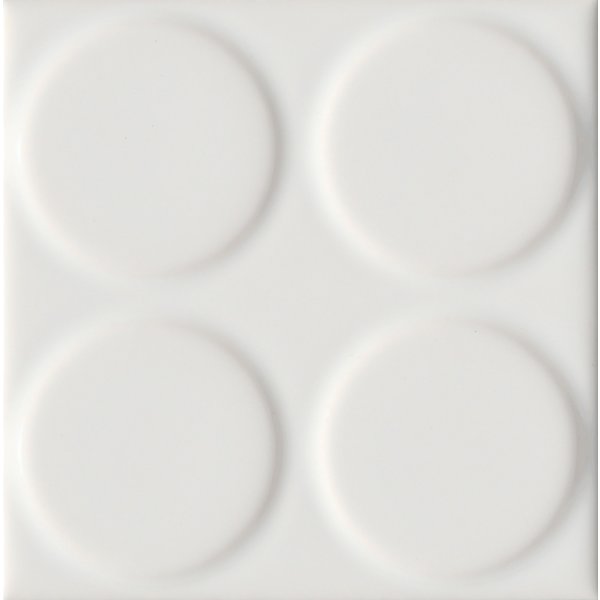 Mosa Kho Liang Le Collection 10X10 16906 Bollen Accent Wit Glans, afname per doos van 0,44 m²