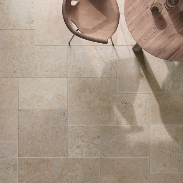 Travertino beige 33,3x33,3, afname per doos van 1,22 m²