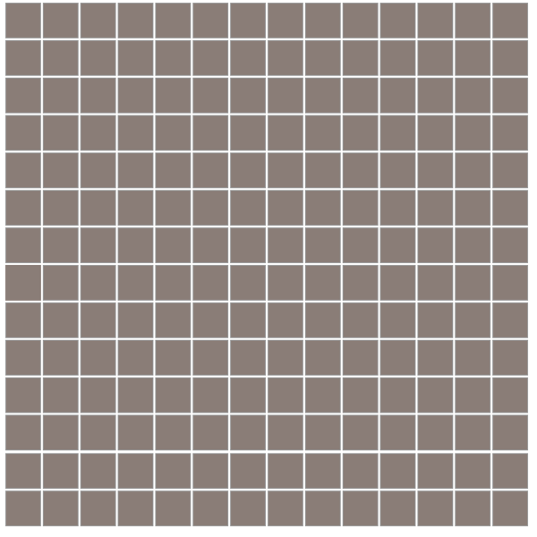 Winckelmans Mozaïek 2x2 cm, vlak, gris (201), 3,8 mm dik, afname per doos van 1,33 m²