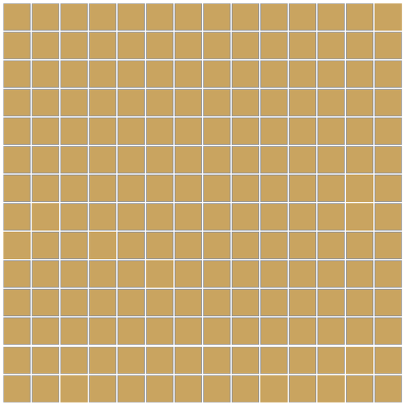 Winckelmans Mozaïek 2x2 cm, vlak, jaune (202), 3,8 mm dik, afname per doos van 1,33 m²