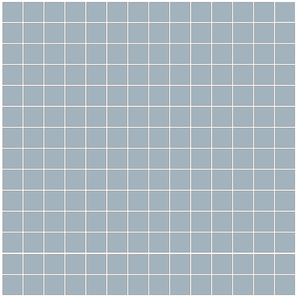 Winckelmans Mozaïek 2x2 cm, vlak, pale blue (BEP), 3,8 mm dik, afname per doos van 1,33 m²