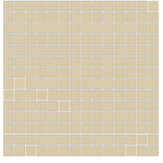 Winckelmans Mozaïek 2x2 cm, vlak, ivoire (IVO), 3,8 mm dik, afname per doos van 1,33 m²