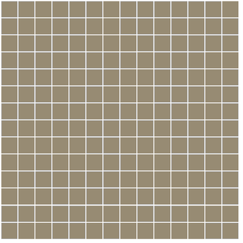 Winckelmans Mozaïek 2x2 cm, vlak, taupe (TAU), 3,8 mm dik a 1,33 m²