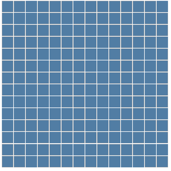 Winckelmans Mozaïek 2x2 cm, vlak, bleu fonce (BEF), 3,8 mm dik a 1,33 m²