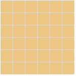 Winckelmans Squares 5x5 cm, vlak, cognac (COG), 5 mm dik, afname per doos van 2,5 m²