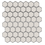 Winckelmans Hexagon 2,5 cm, vlak, blanc (BAU), 3,8 mm dik, afname per doos van 1,066 m²