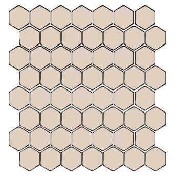 Winckelmans Hexagon 2,5 cm, vlak, ontario (ONT), 3,8 mm dik a 1,066 m²