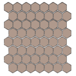 Winckelmans Hexagon 2,5 cm, vlak, lin (LIN), 3,8 mm dik, afname per doos van 1,156 m²