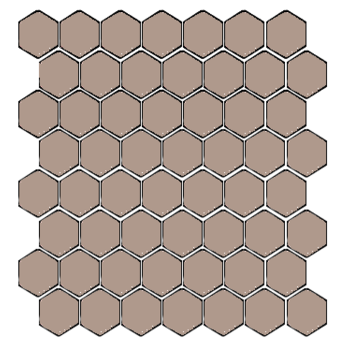 Winckelmans Hexagon 2,5 cm, vlak, lin (LIN), 3,8 mm dik a 1,156 m²