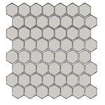 Winckelmans Hexagon 2,5 cm, vlak, gris perle (PER), 3,8 mm dik, afname per doos van 1,156 m²