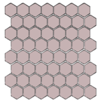 Winckelmans Hexagon 2,5 cm, vlak, Parma (PAR), 3,8 mm dik, afname per doos van 1,066 m²