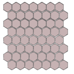 Winckelmans Hexagon 2,5 cm, vlak, Parma (PAR), 3,8 mm dik, afname per doos van 1,156 m²
