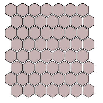 Winckelmans Hexagon 2,5 cm, vlak, Parma (PAR), 3,8 mm dik a 1,156 m²