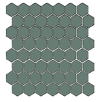 Winckelmans Hexagon 2,5 cm, vlak, vert (VEU), 3,8 mm dik, afname per doos van 1,066 m²