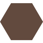 Winckelmans Hexagon 5 cm, vlak, brun (CHO), 5 mm dik, afname per doos van 0,11 m²
