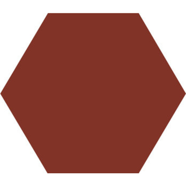 Winckelmans Hexagon 5 cm, vlak, rouge (ROU), 5 mm dik, afname per doos van 0,11 m²