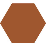 Winckelmans Hexagon 5 cm, vlak, caramel (CAR), 5 mm dik, afname per doos van 0,11 m²