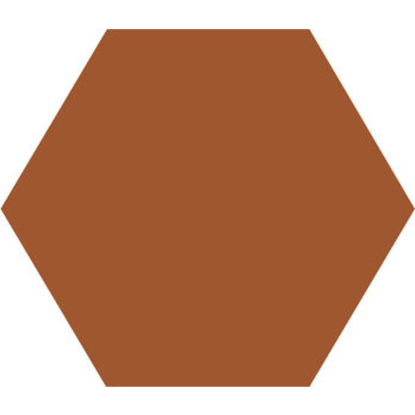 Winckelmans Hexagon 5 cm, vlak, caramel (CAR), 5 mm dik, afname per doos van 0,11 m²