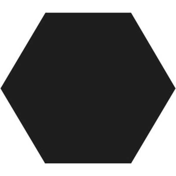 Winckelmans Hexagon 5 cm, vlak, noir (NOI), 5 mm dik, afname per doos van 0,11 m²