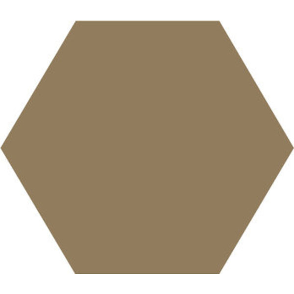 Winckelmans Hexagon 5 cm, vlak, cafe (CAF), 5 mm dik, afname per doos van 0,11 m²