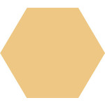 Winckelmans Hexagon 5 cm, vlak, cognac (COG), 5 mm dik, afname per doos van 0,11 m²