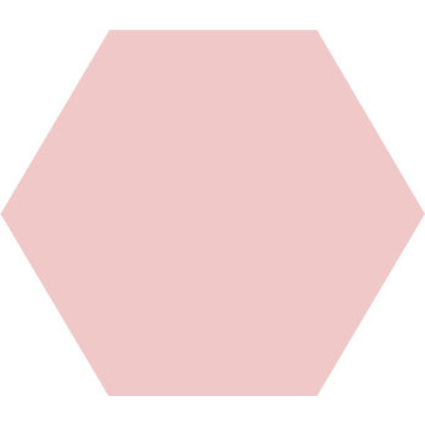 Winckelmans Hexagon 5 cm, vlak, rose (RSU), 5 mm dik, afname per doos van 0,11 m²