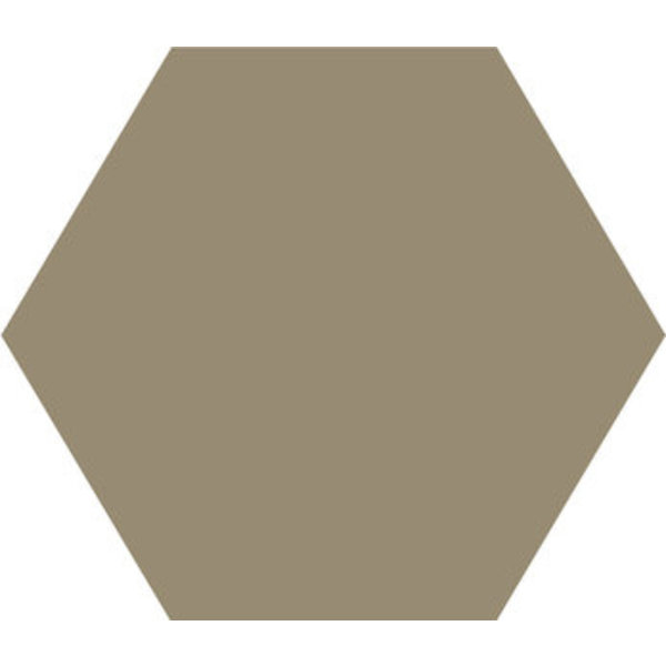 Winckelmans Hexagon 5 cm, vlak, taupe (TAU), 5 mm dik, afname per doos van 0,11 m²