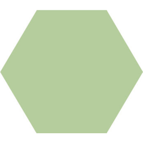Winckelmans Hexagon 5 cm, vlak, pistache (PIS), 5 mm dik, afname per doos van 0,11 m²