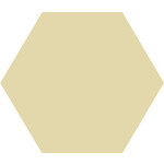 Winckelmans Hexagon 5 cm, vlak, vanille (VAN), 5 mm dik, afname per doos van 0,11 m²