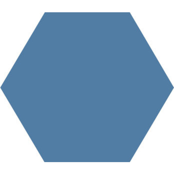 Winckelmans Hexagon 5 cm, vlak, bleu fonce (BEF), 5 mm dik, afname per doos van 0,11 m²