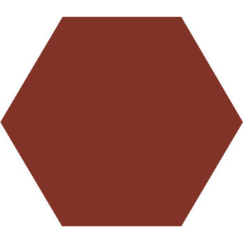 Winckelmans Hexagon 15 cm, vlak, rouge (ROU), 9 mm dik a 0,48 m²