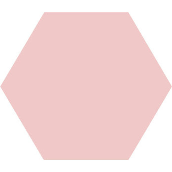 Winckelmans Hexagon 15 cm, vlak, rose (RSU), 9 mm dik, afname per doos van 0,48 m²