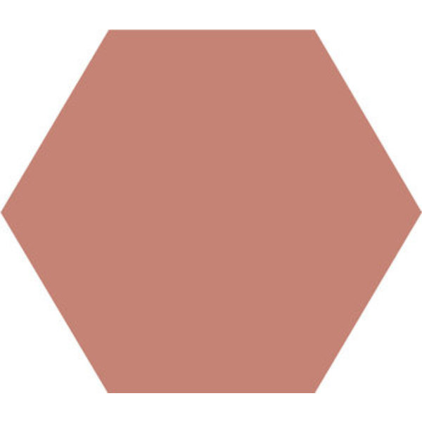 Winckelmans Hexagon 15 cm, vlak, vieux rose (RSV), 9 mm dik, afname per doos van 0,48 m²