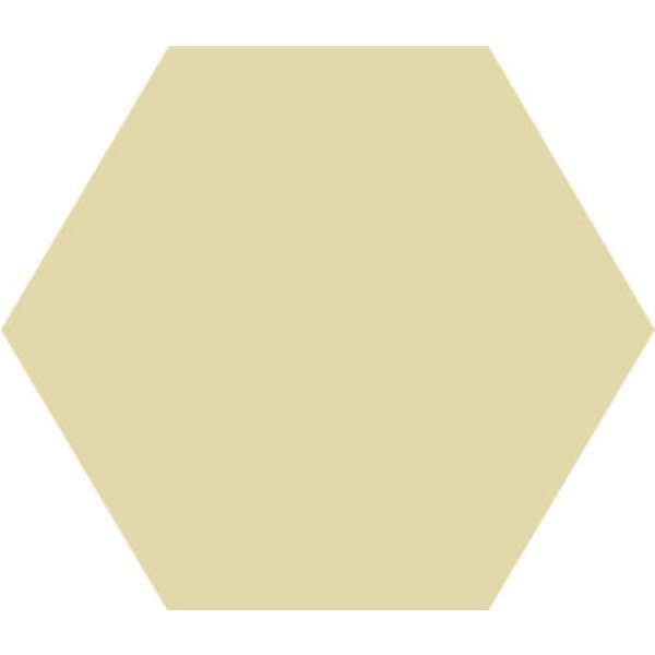 Winckelmans Hexagon 15 cm, vlak, vanille (VAN), 9 mm dik, afname per doos van 0,48 m²