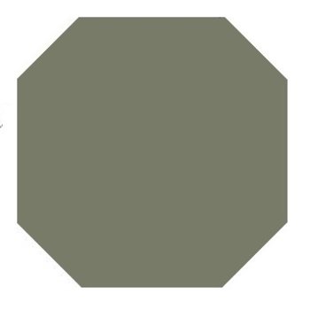 Winckelmans Octagon 10x10 cm, vlak, australian green (VEA), 9 mm dik a 0,5 m²